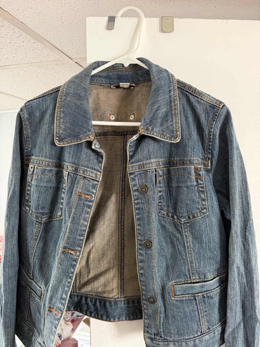 LOFT Women's Blue Denim Jacket - Classic Trucker Style